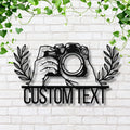Personalized Metal Camera Sign, Photography Studio Decor