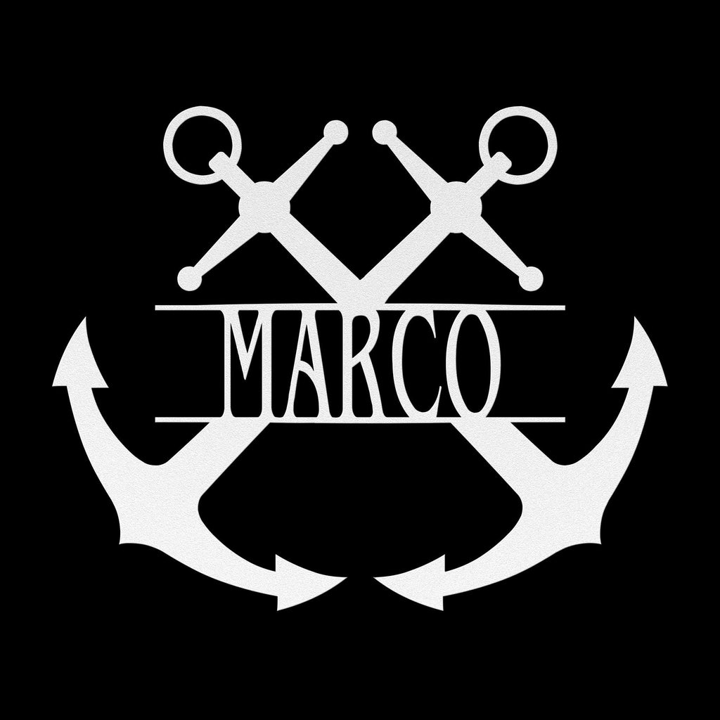 Custom Metal Anchor Sign: Coastal Nautical Decor, Sailor Gift