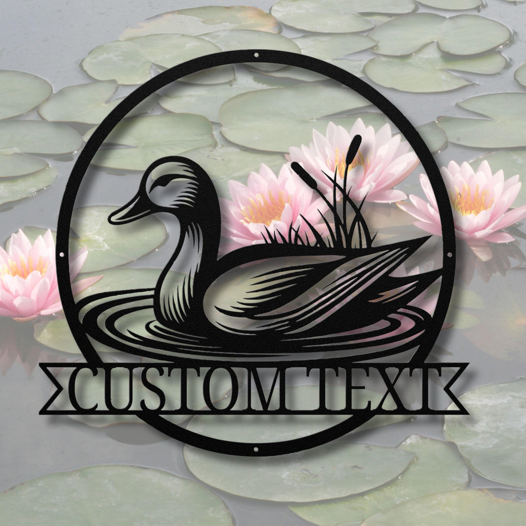 Personalized Duck Sign | Custom Metal Sign for Hunting Lodge & Rustic Lake House Gift