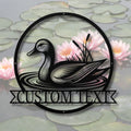 Personalized Duck Sign | Custom Metal Sign for Hunting Lodge & Rustic Lake House Gift