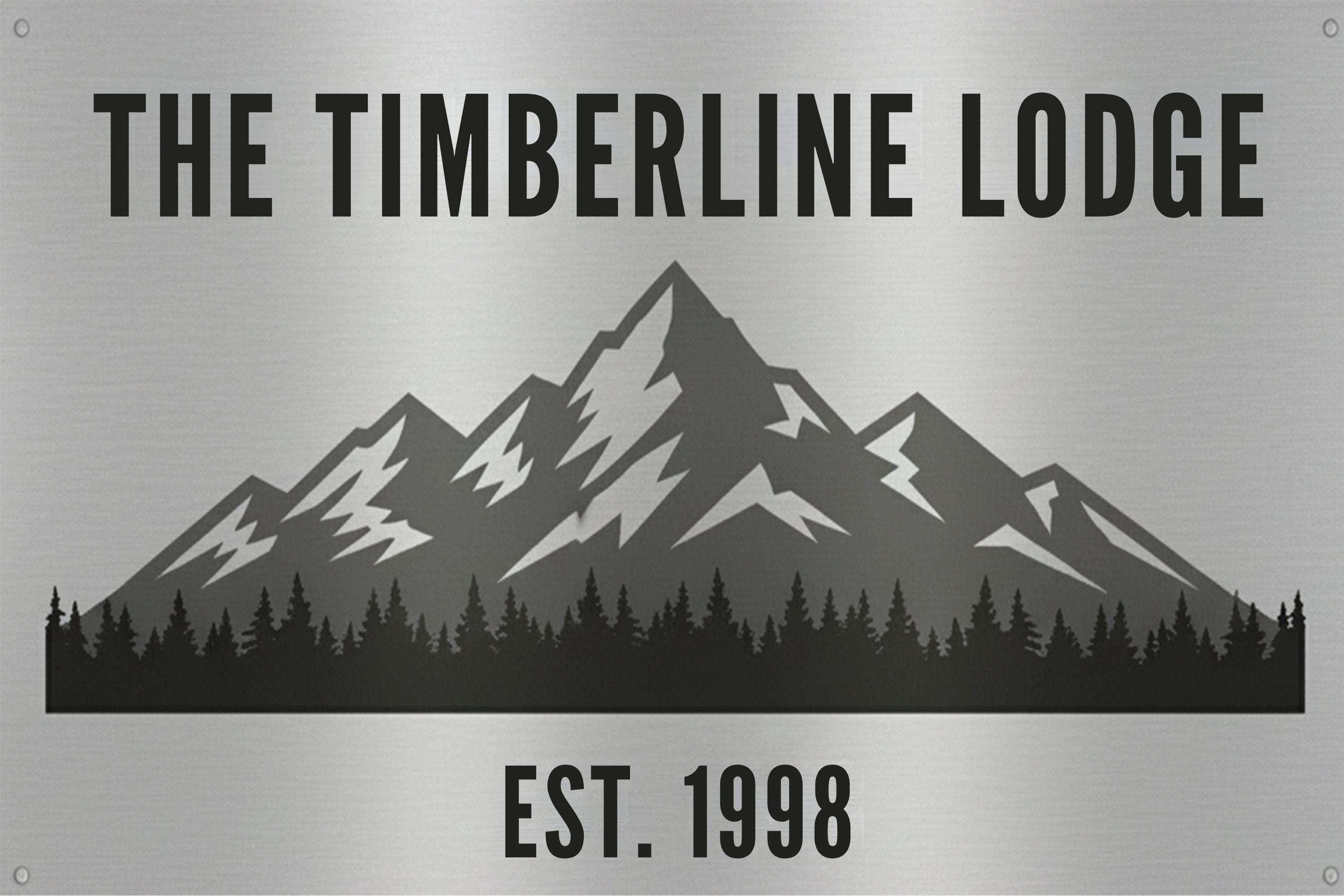 Personalized Lodge Sign - Custom Cabin Decor | Mountain Metal Sign | Rustic Lake House Plaque
