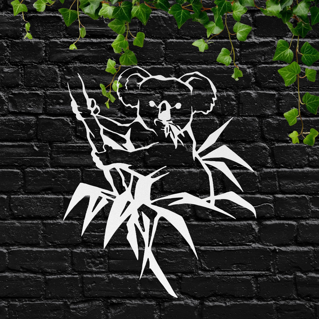 Koala Metal Wall Art, Australian Animal on Bamboo, Nursery Decor