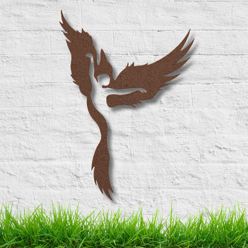 Phoenix Metal Wall Art – Firebird Dancer Sign | Durable Steel Ballet Decor