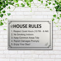 Custom House Rules Metal Sign, Personalized Airbnb Host Signs, Vacation Rental Wall Decor