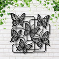 Butterfly Metal Wall Art - Intricate Die Cut Metal Sign | Spring Home Decor