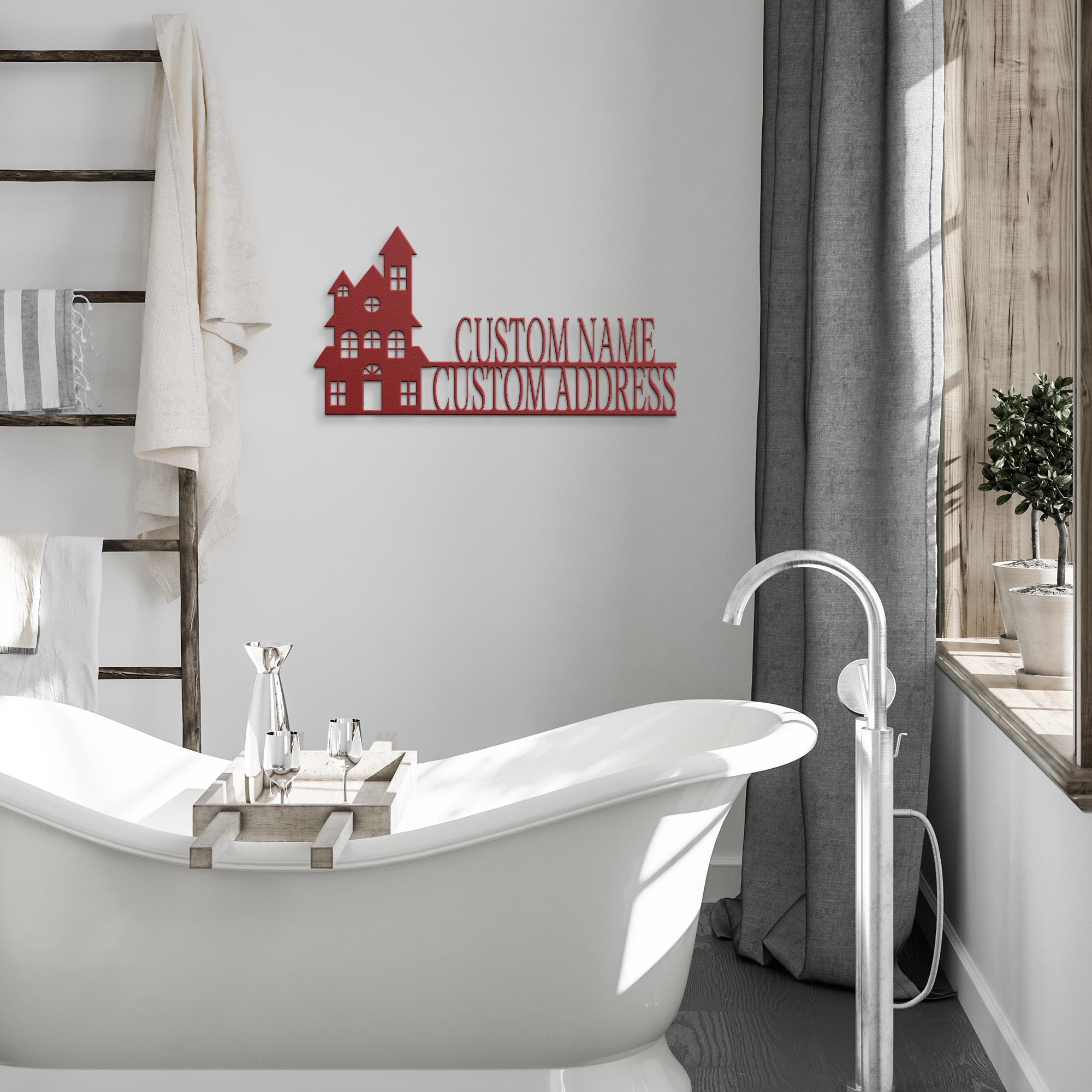 Custom Metal Address Sign: Modern Housewarming Gift