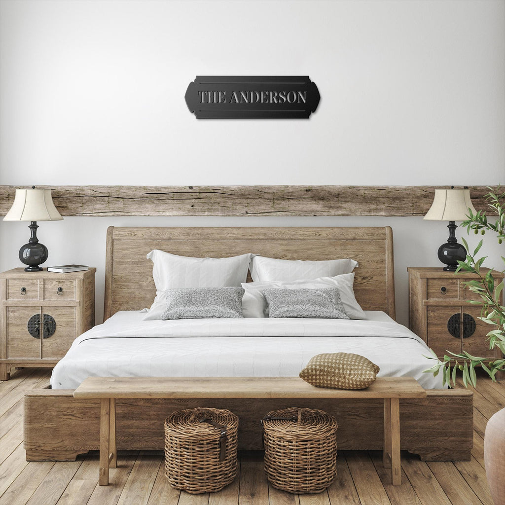 Personalized Metal Family Name Sign: Custom Steel Wall Art