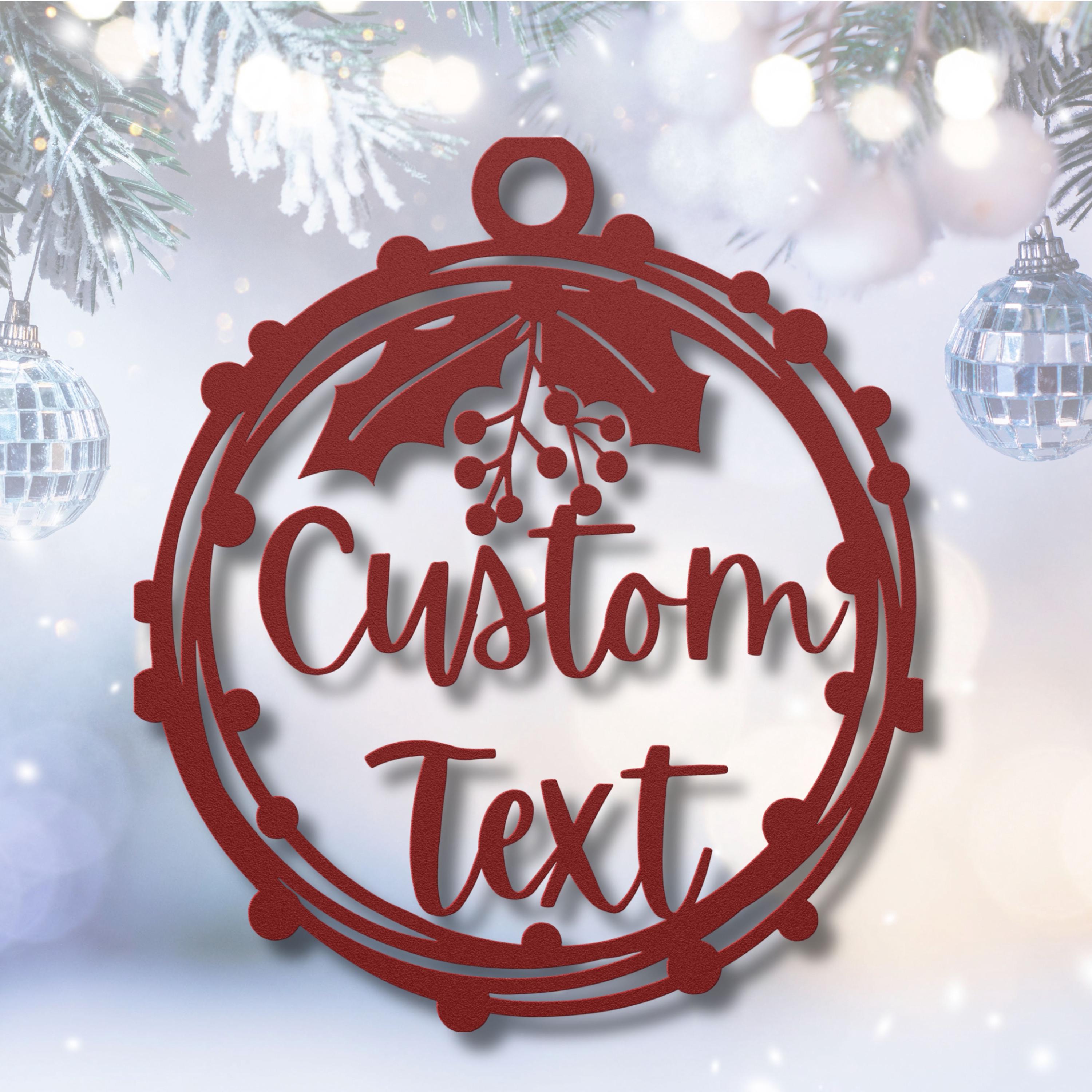 Custom Metal Sign - Personalized Wreath Art | Christmas Metal Decor | Family Holiday Gift