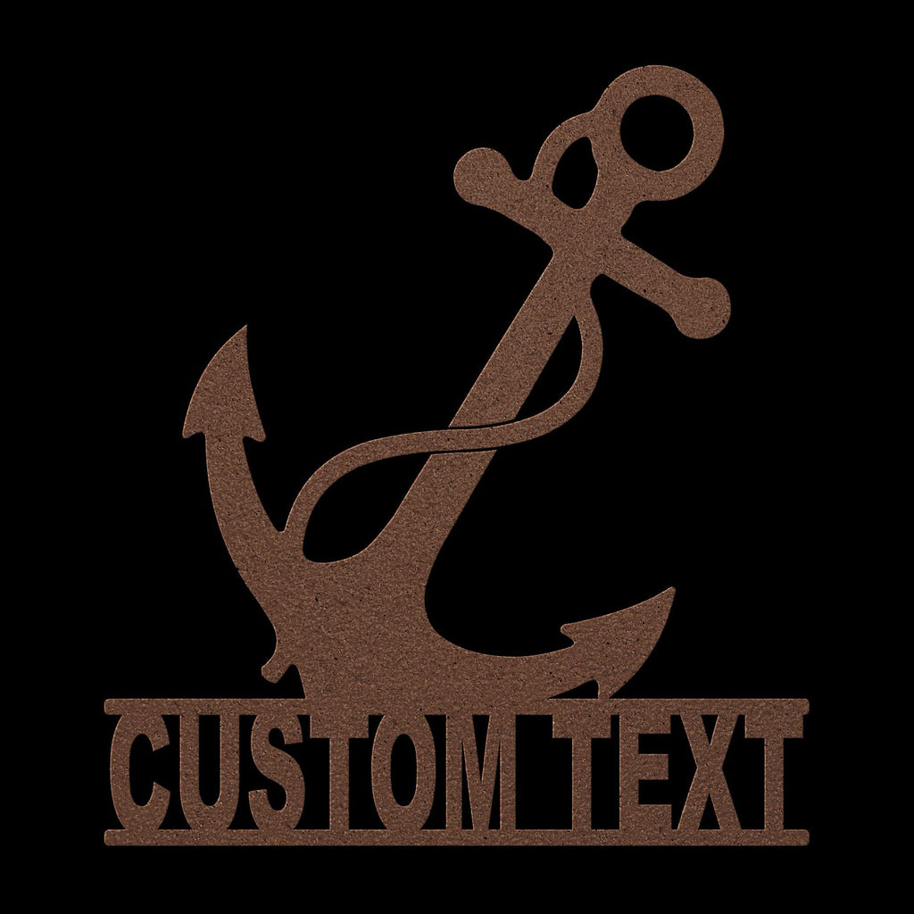 Custom Metal Anchor Sign, Nautical Coastal Decor
