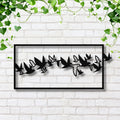 Flying Birds Metal Wall Art, Migrating Flock Sign, Modern Nature Decor, Wide Horizon Art