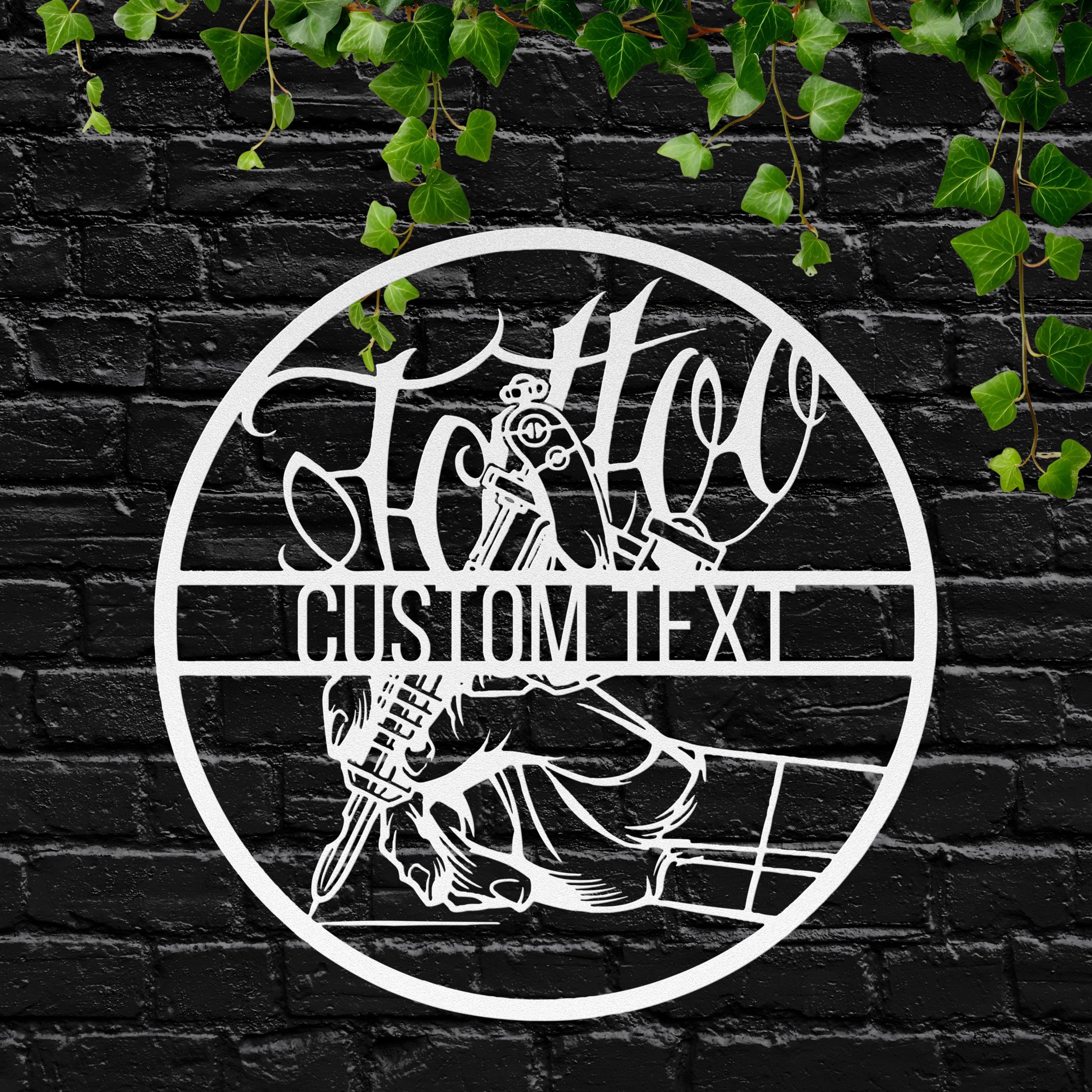 Custom Tattoo Sign - Personalized Studio Metal Art Sign | Unique Artist Gift