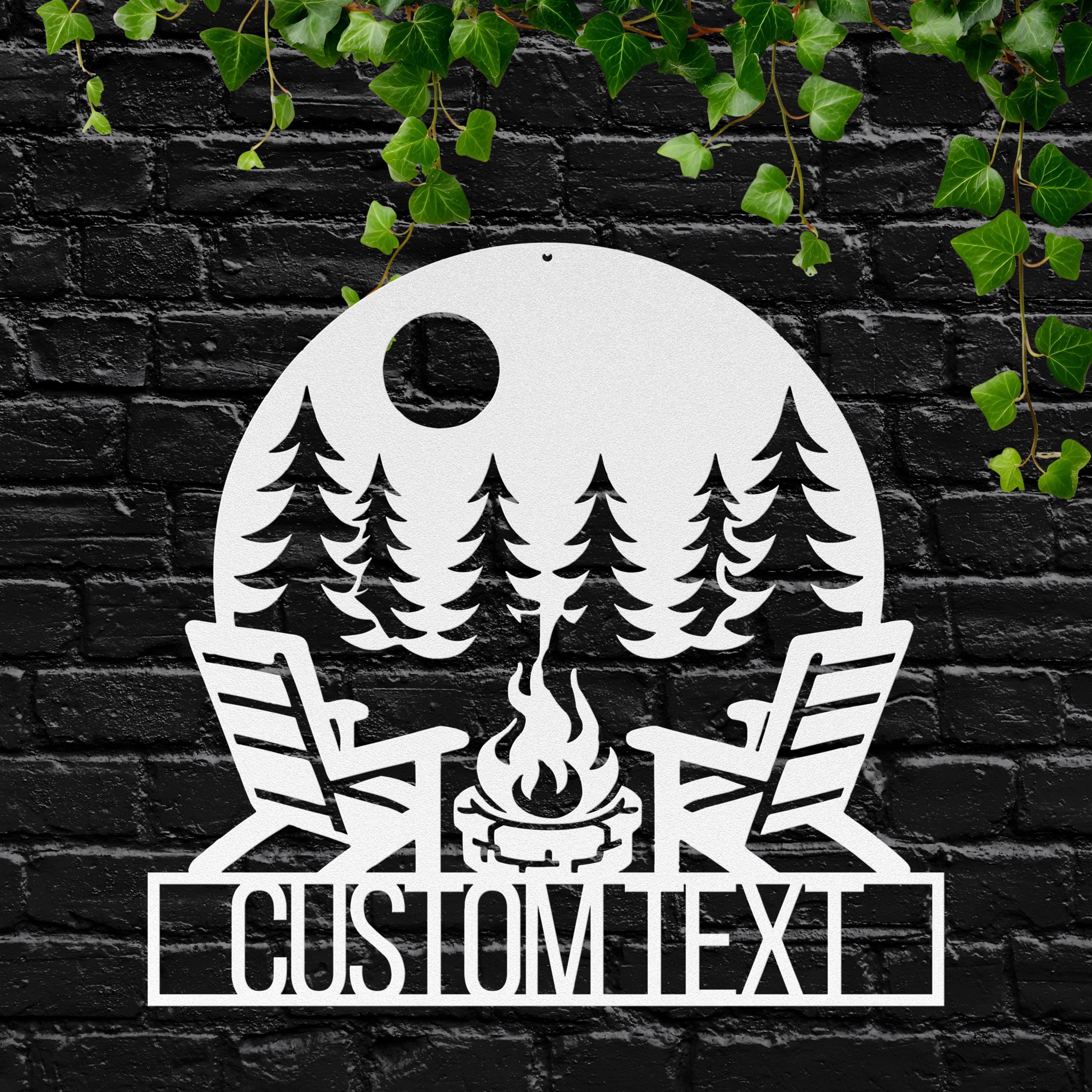 Personalized Campfire Sign - Custom Metal Sign | Rustic Cabin Decor & Fire Pit Wall Art