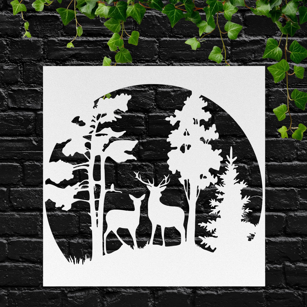 Deer Metal Wall Art - Rustic Cabin Decor | Laser Cut Wildlife Silhouette Sign