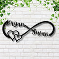 Personalized Infinity Sign - Custom Wedding Decor | Anniversary Gift Idea Metal Wall Art