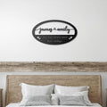 Custom Couple Name Metal Sign: Oval Steel Wall Art