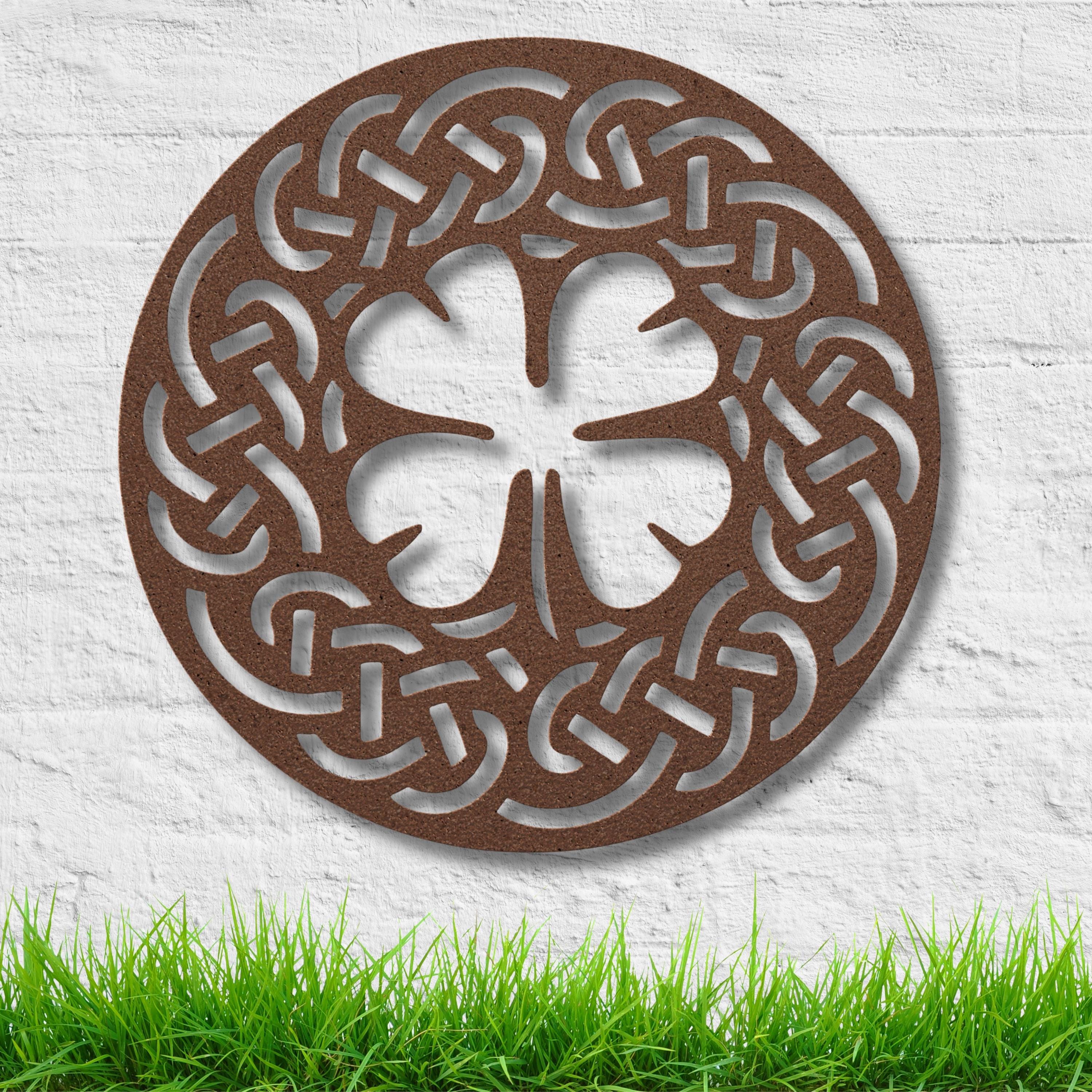 Celtic Clover Metal Wall Art, Shamrock Knot Sign, Irish Heritage Decor, St Patrick's Gift, Lucky Clover