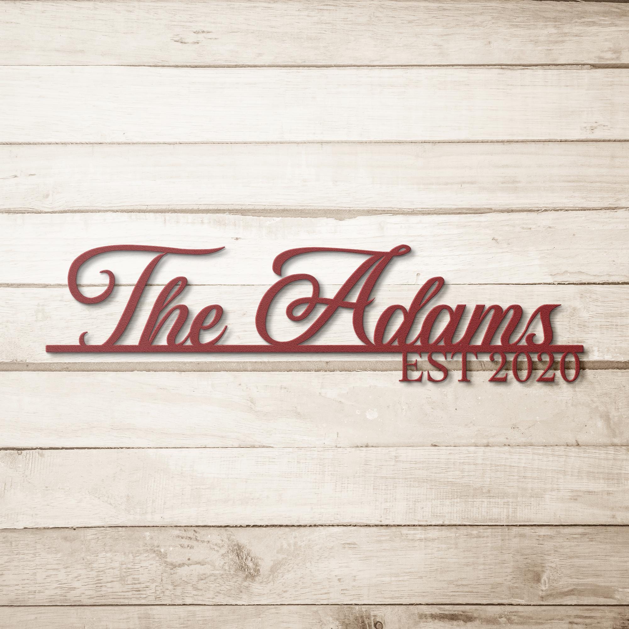 Custom Metal Family Name Sign - Personalized Wall Art