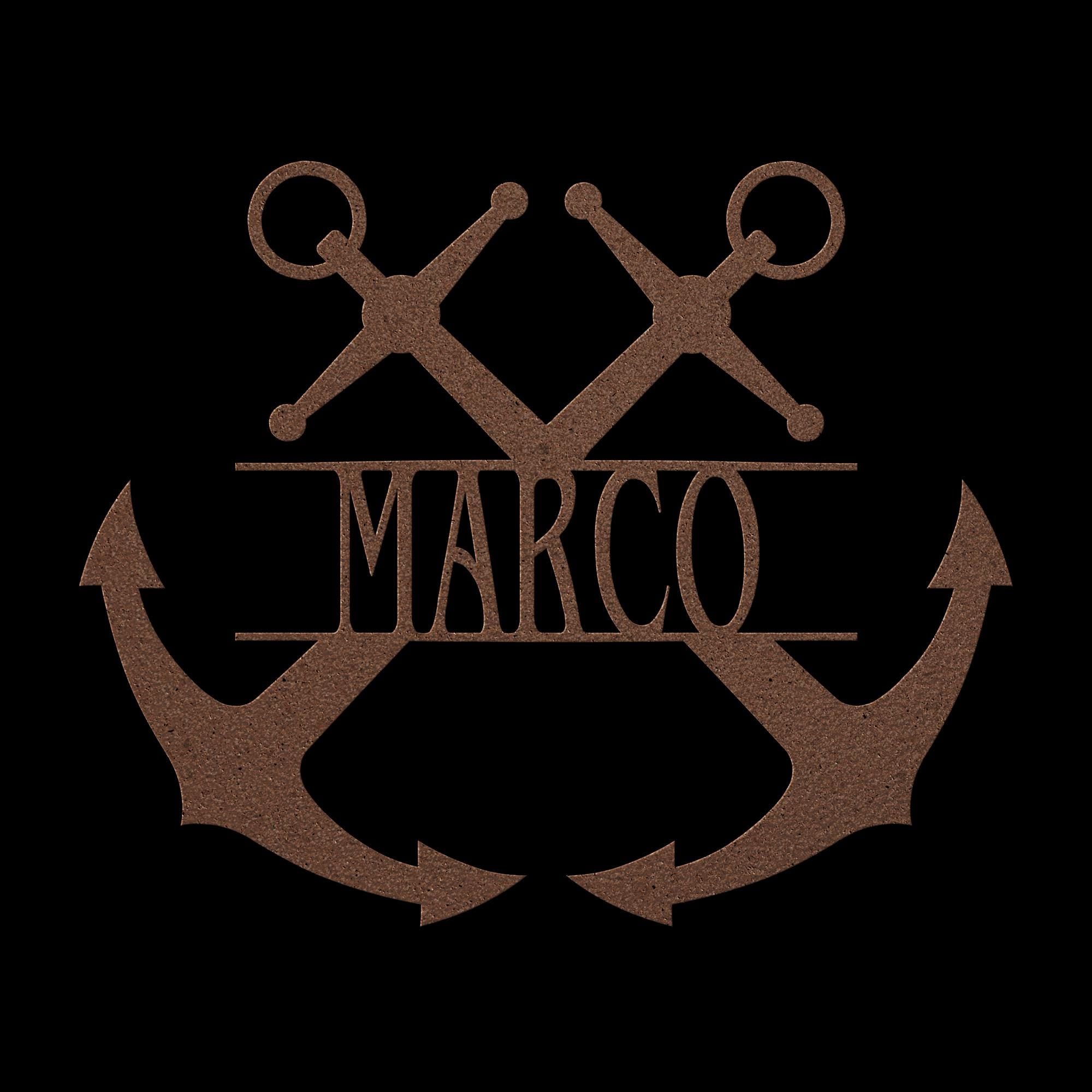 Custom Metal Anchor Sign: Coastal Nautical Decor, Sailor Gift