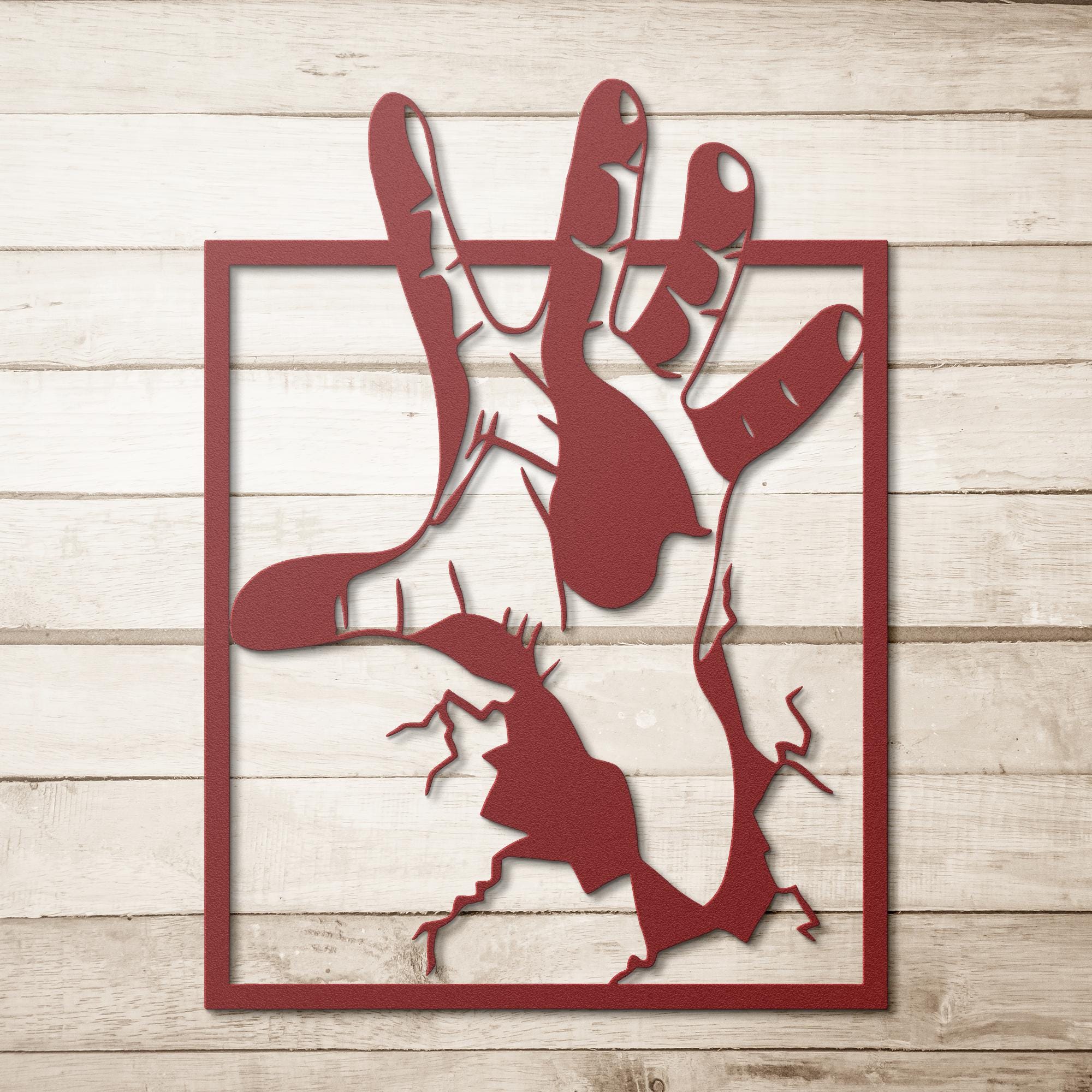 Abstract Hand Metal Wall Art, 3D Emerging Hand Sculpture