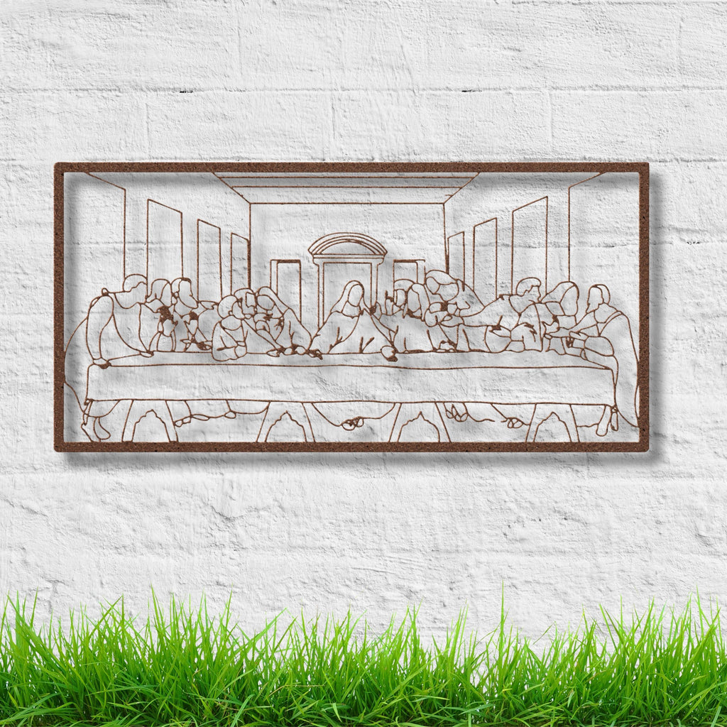 Last Supper Metal Art - Die Cut Religious Wall Decor | Christian Metal Sign