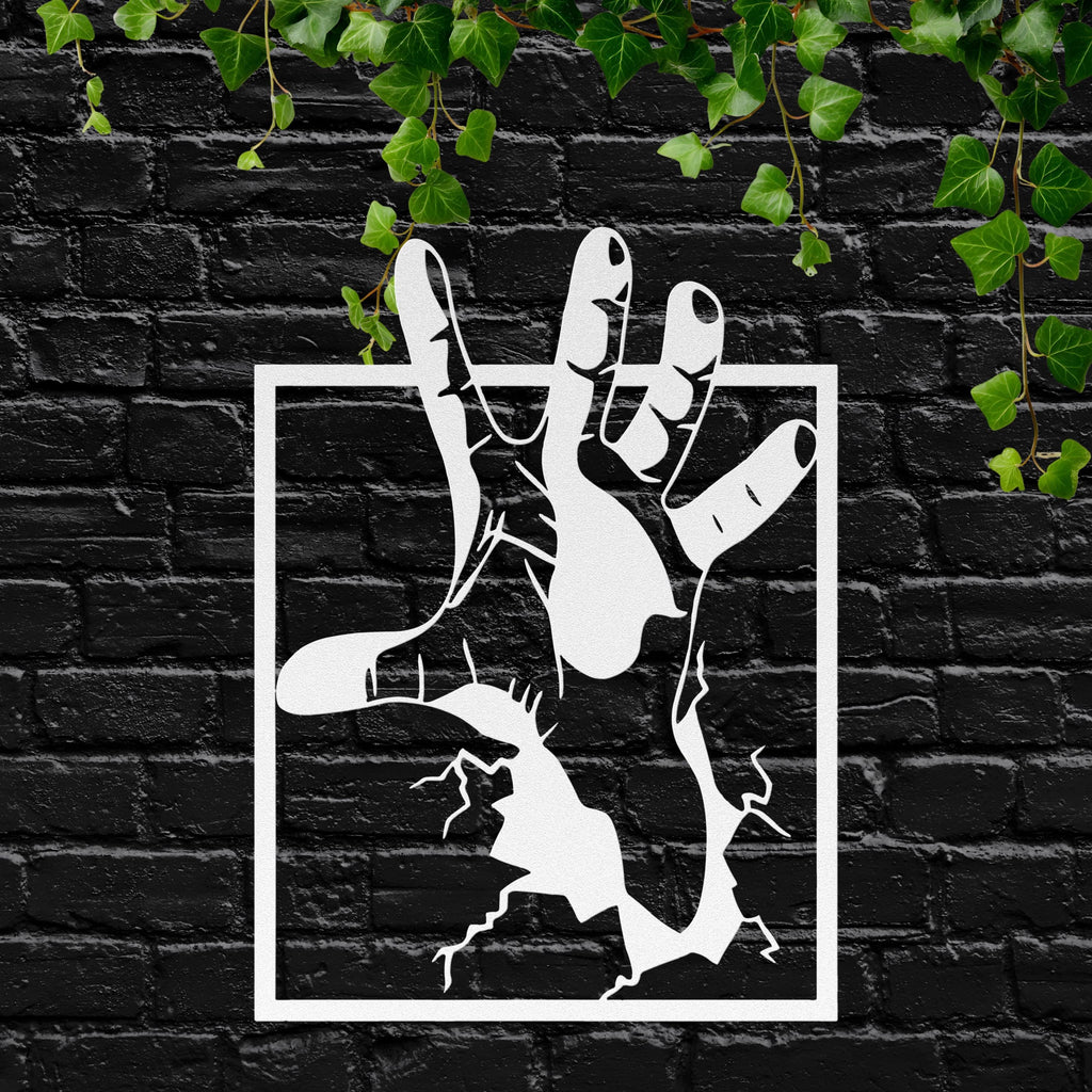 Abstract Hand Metal Wall Art, 3D Emerging Hand Sculpture