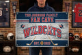 Custom Fan Cave Sign - Personalized Family Name Sports Theme Wall Art | Wildcats Decor