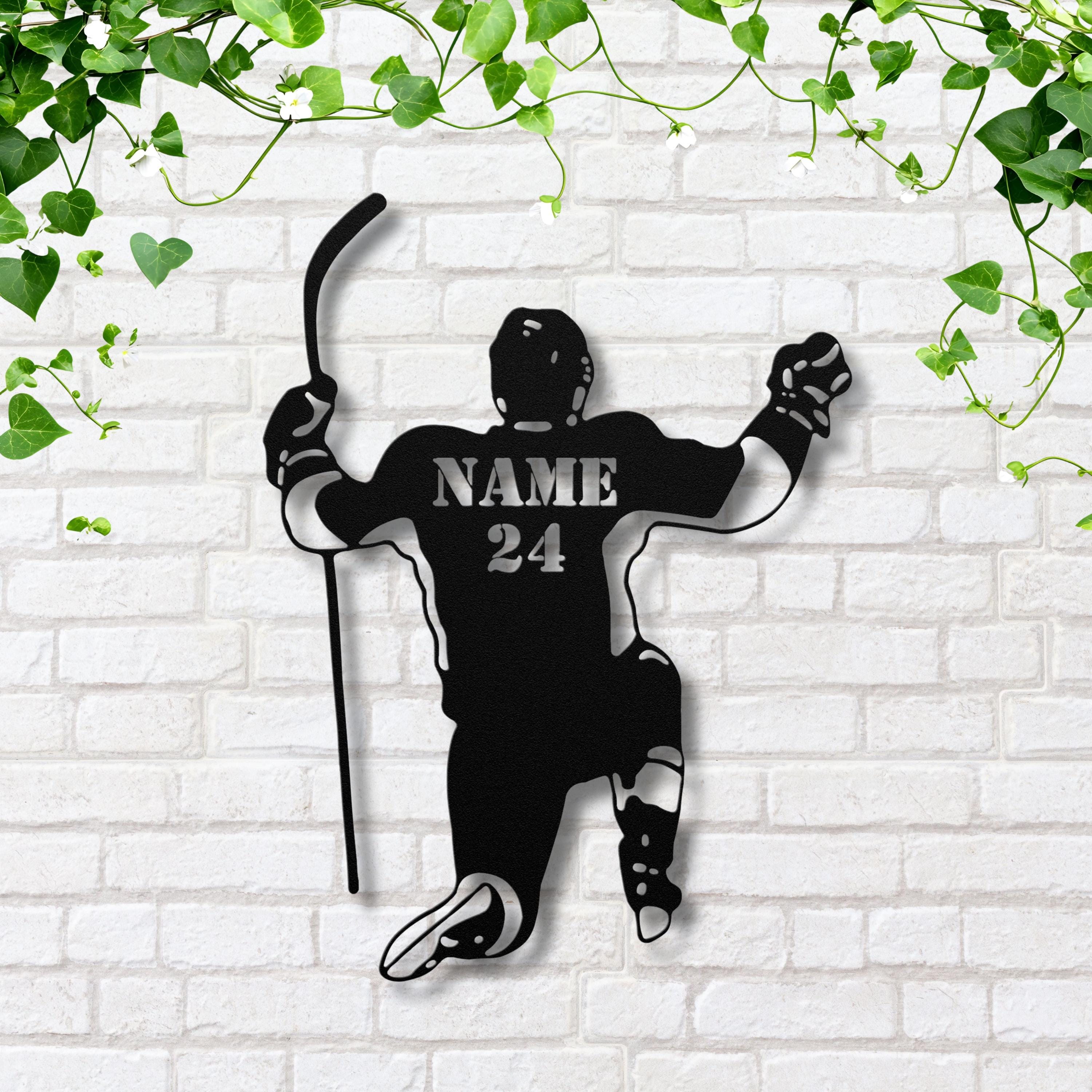 Personalized Hockey Wall Art - Custom Player Sign | Metal Sports Sign with Name & Number