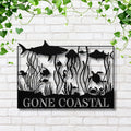 Personalized Metal Sign - Coastal Wall Art | Marine Life Decor With Sea Turtle & Shark