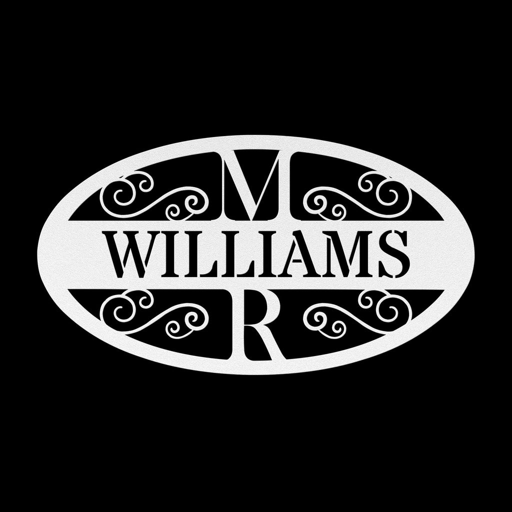 Custom Family Name Metal Sign - Oval Steel Wall Art