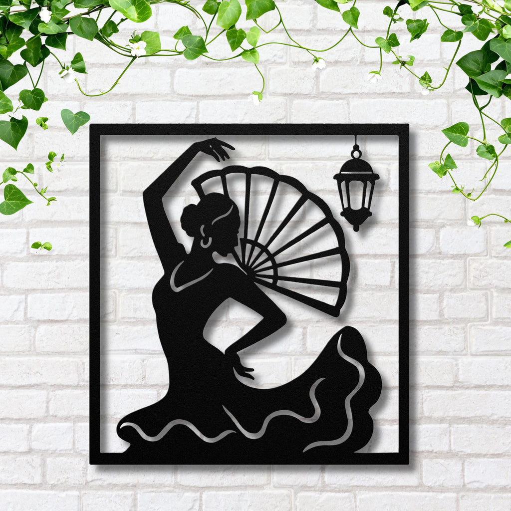 Flamenco Dancer Metal Art, Spanish Silhouette Wall Hanging