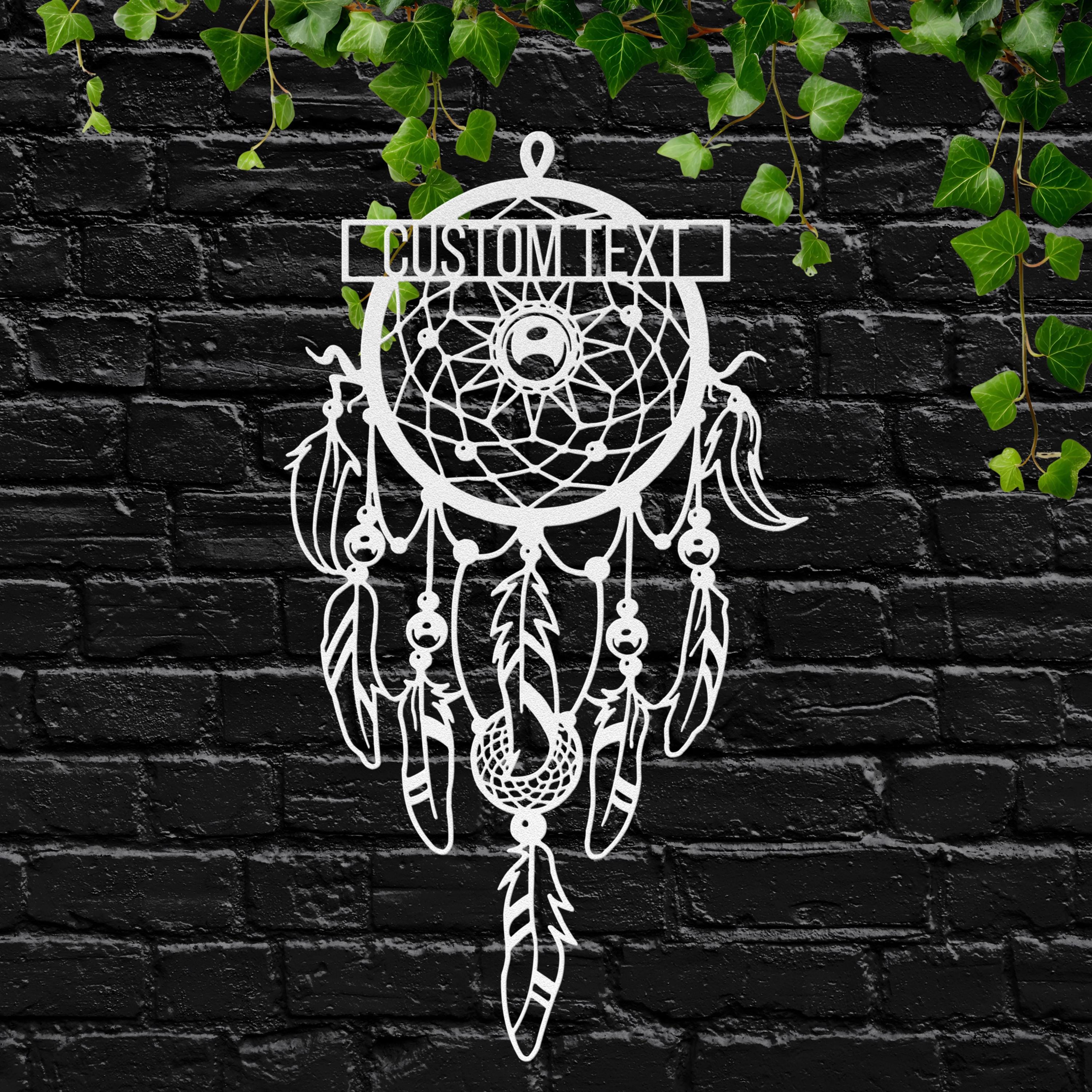 Personalized Dream Catcher Metal Wall Art, Boho Bedroom Decor