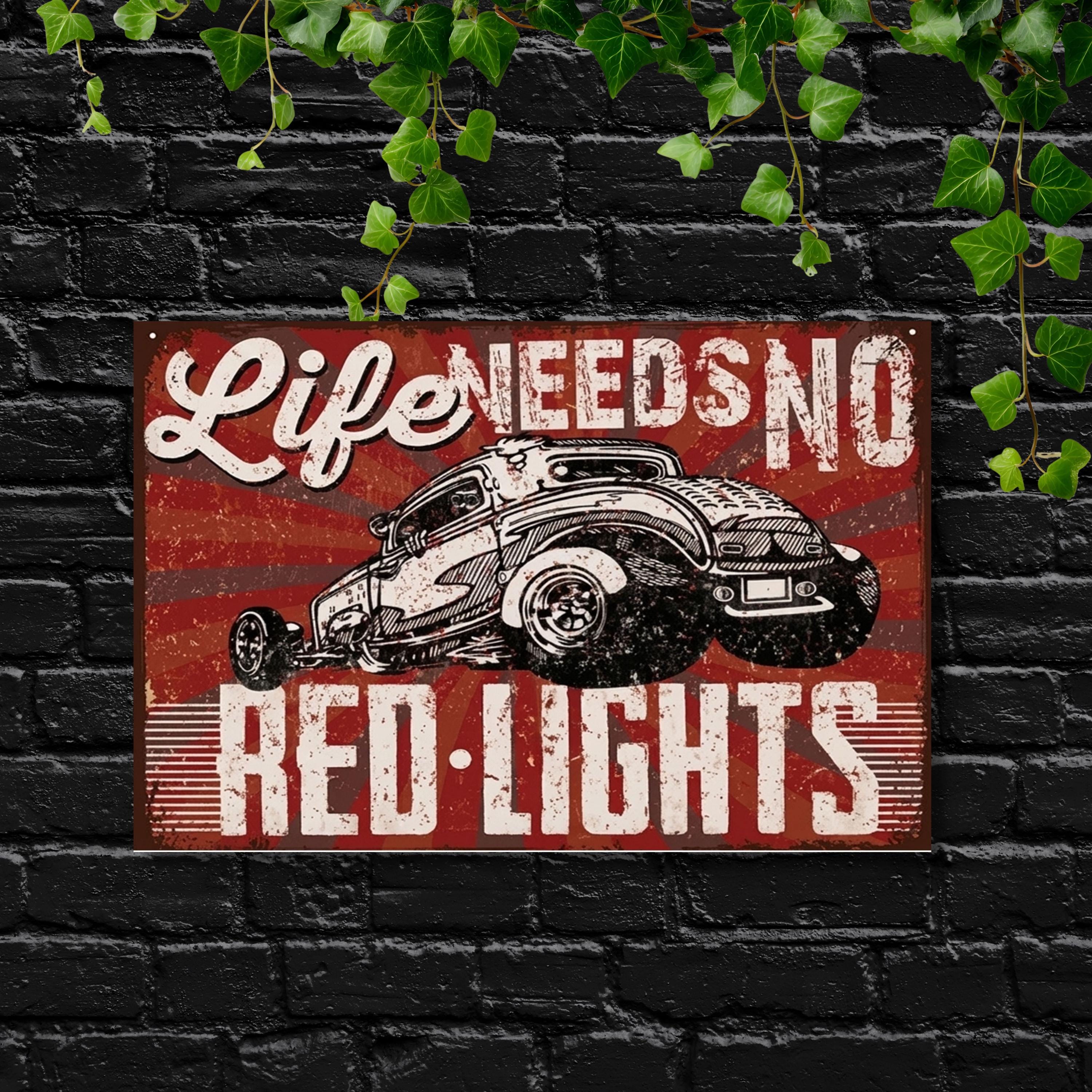 Vintage Hot Rod Sign - Retro Car Art | Custom Metal Garage Wall Decor