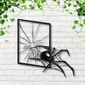 Spider Metal Wall Art, Halloween Horror Decor, Cracked Window Sign, Spooky Gothic Home Decor, Creepy Crawly Metal Art Gift