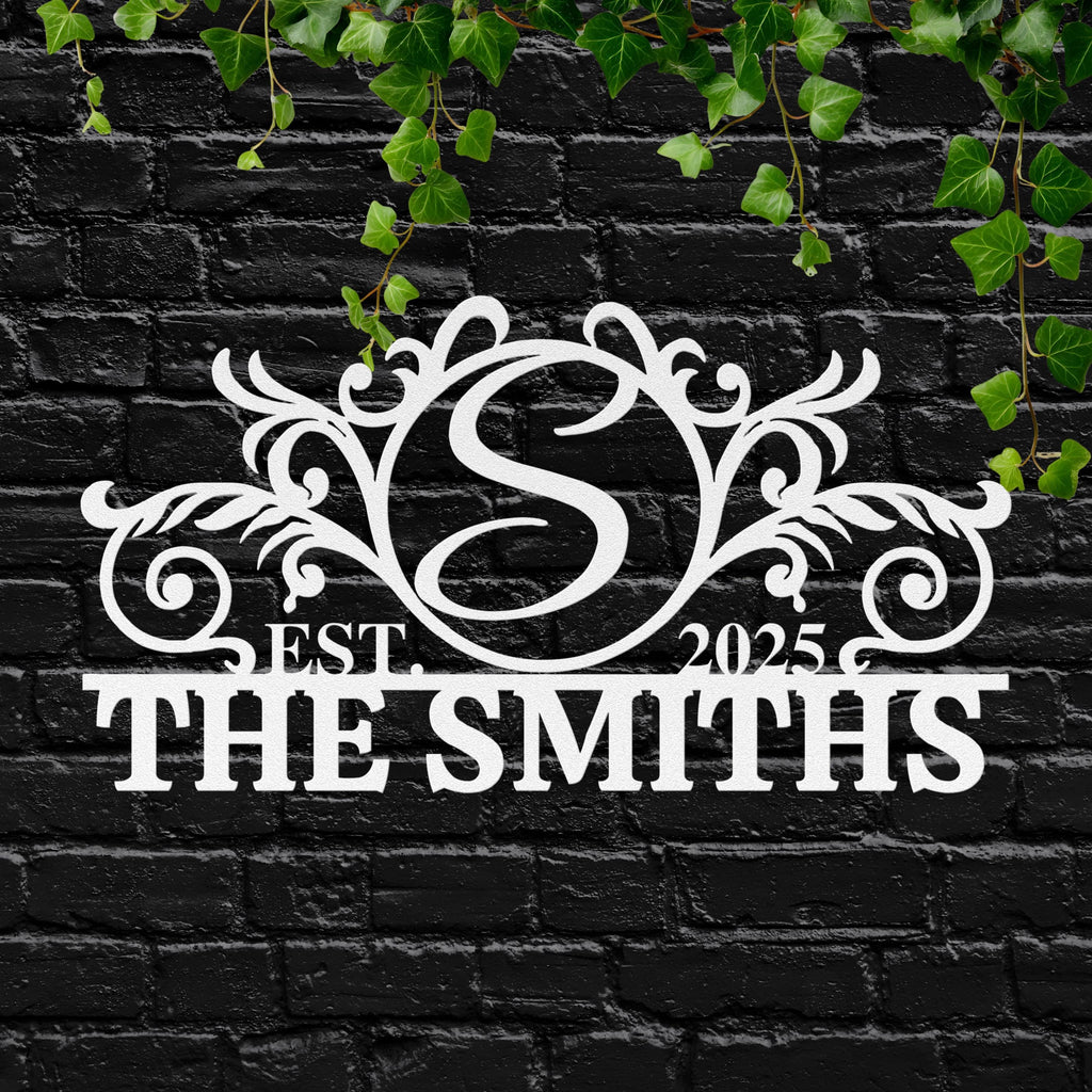 Custom Metal Family Name Sign | Personalized Wedding Gift