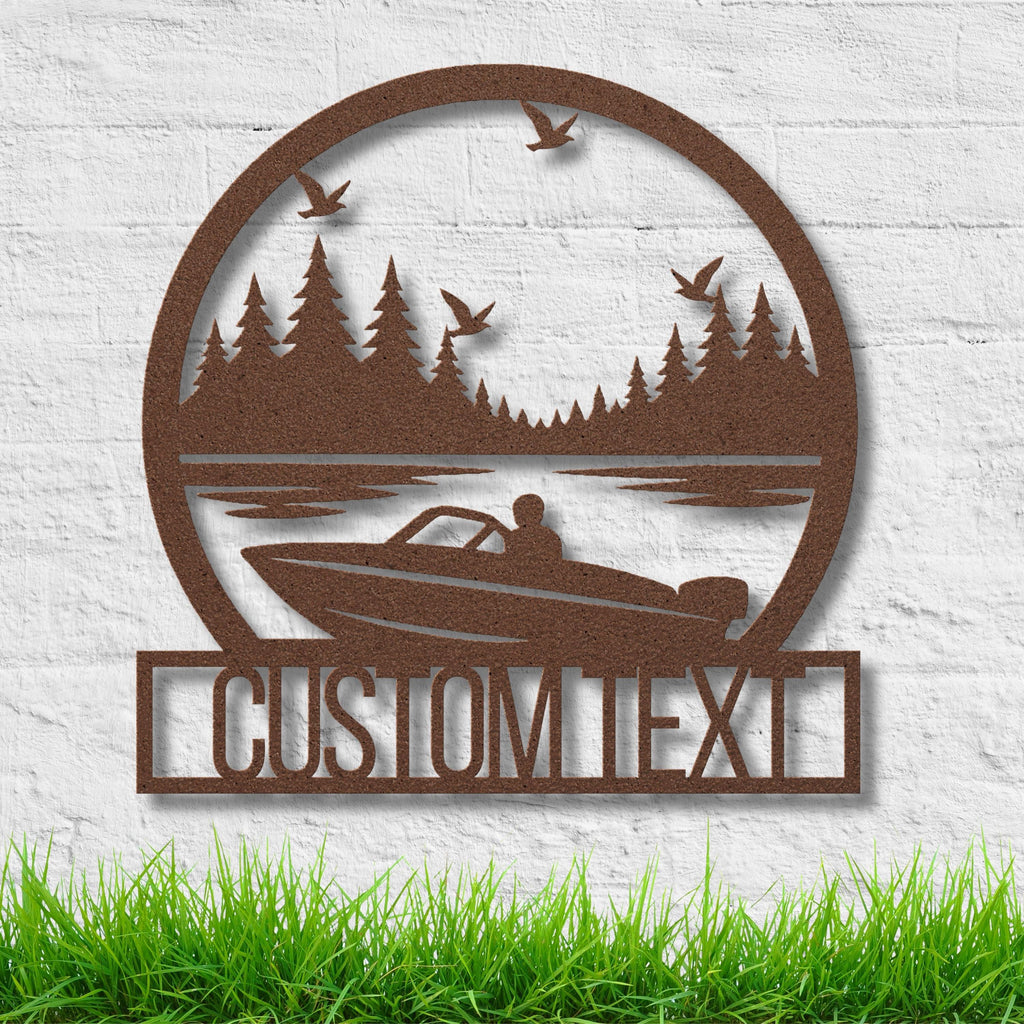 Personalized Boat Sign | Custom Metal Sign - Lake House Decor & Boating Gift