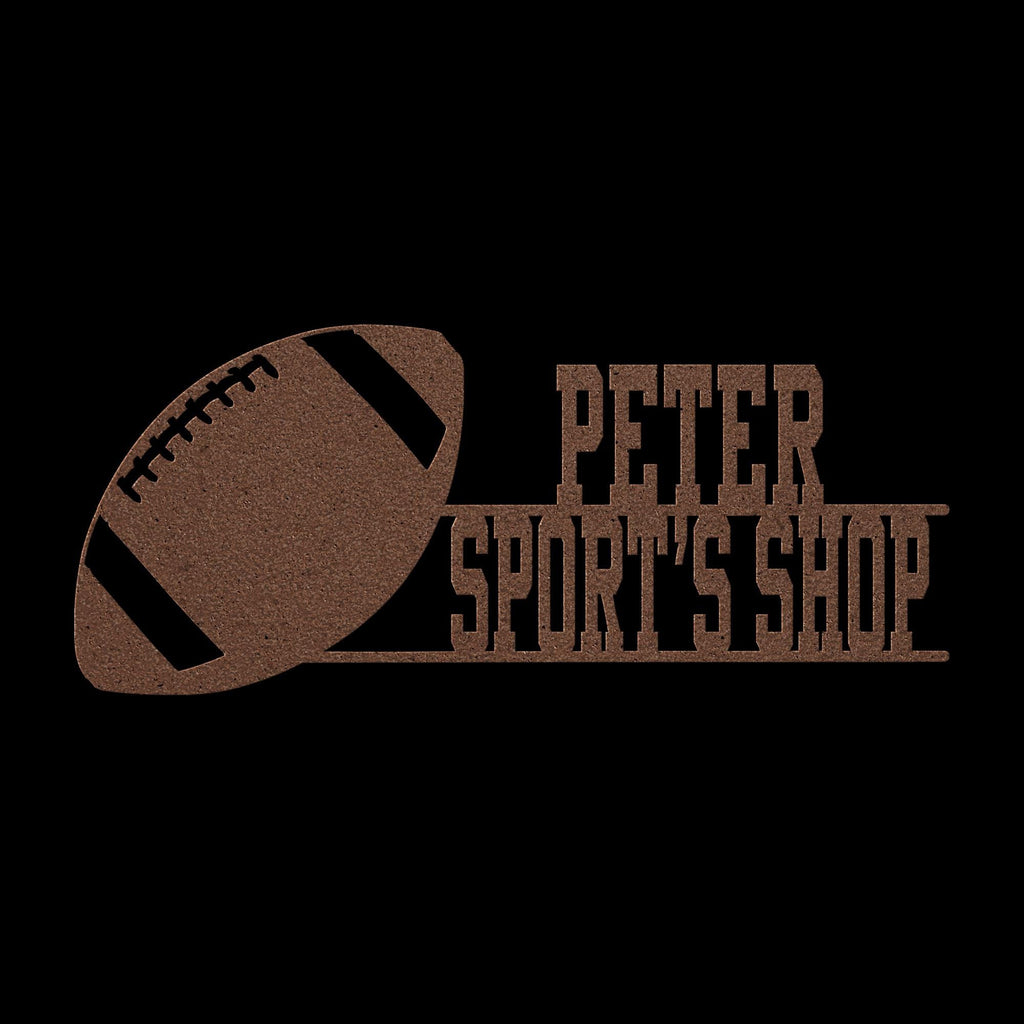 Custom Football Metal Sign: Sports Shop, Gym, Fan Cave