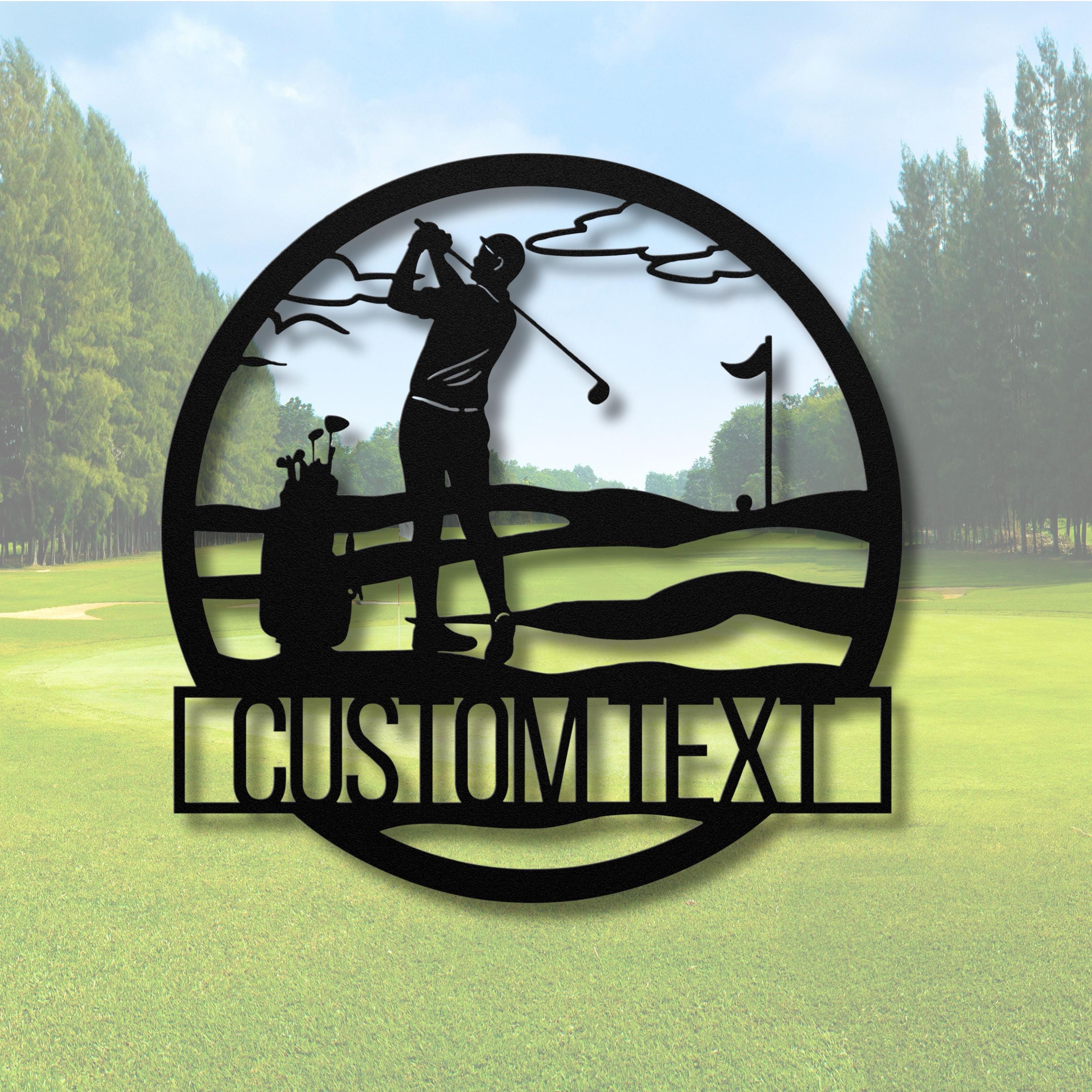 Custom Golfer Metal Sign, Golf Course Wall Decor, Personalized Gift