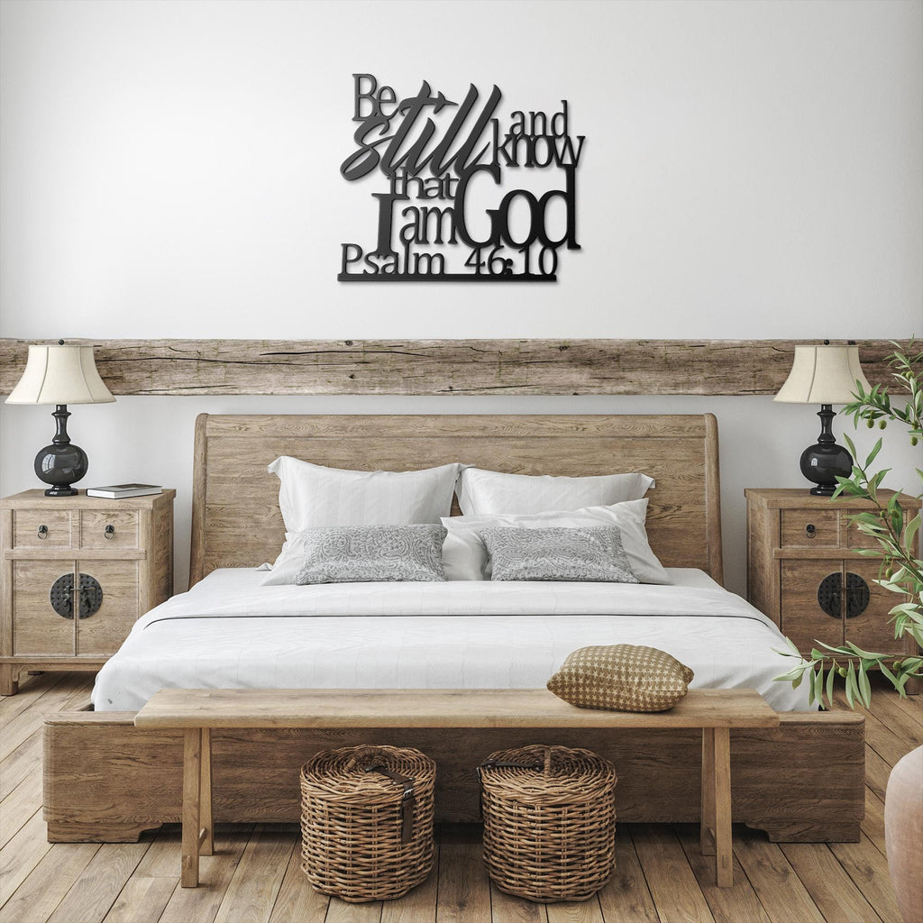 Psalm 46 Metal Sign – Custom Christian Wall Art | 18 Gauge Steel Scripture Decor