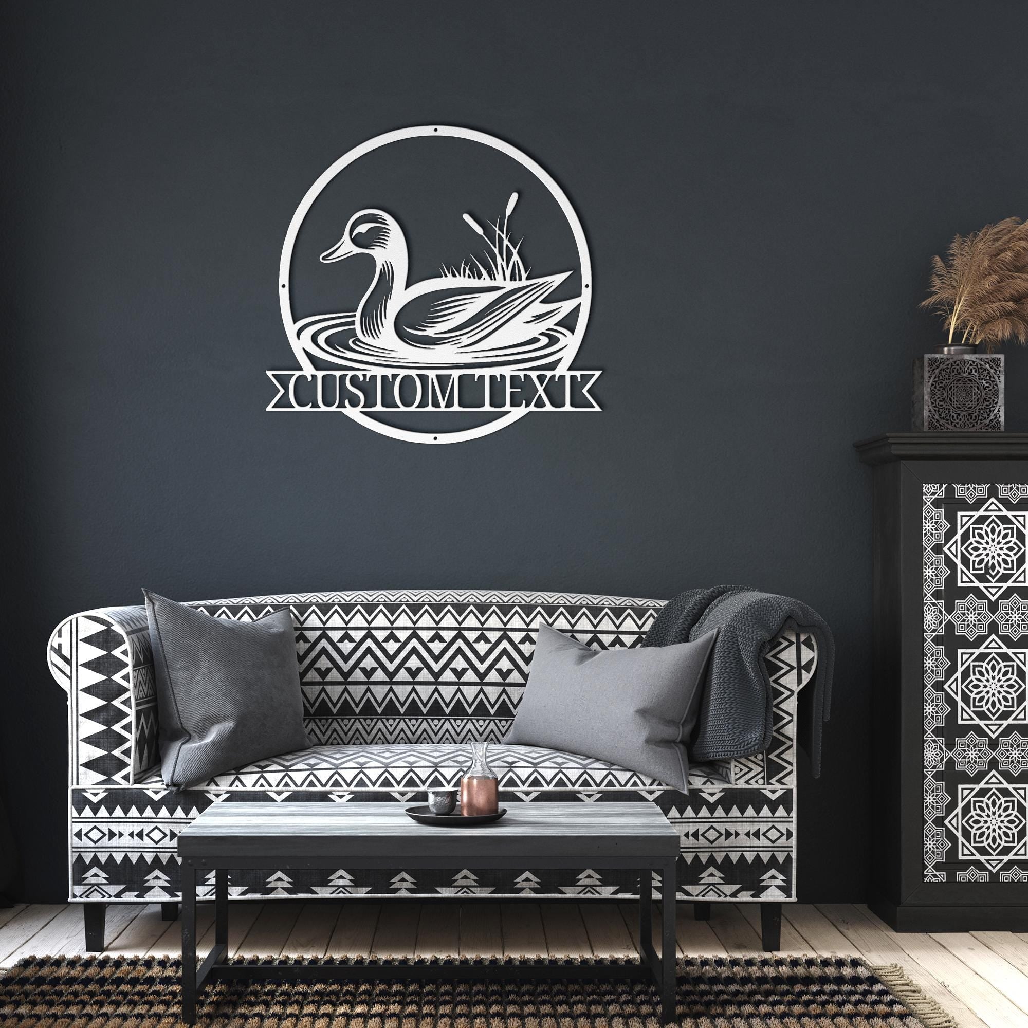 Personalized Duck Sign | Custom Metal Sign for Hunting Lodge & Rustic Lake House Gift