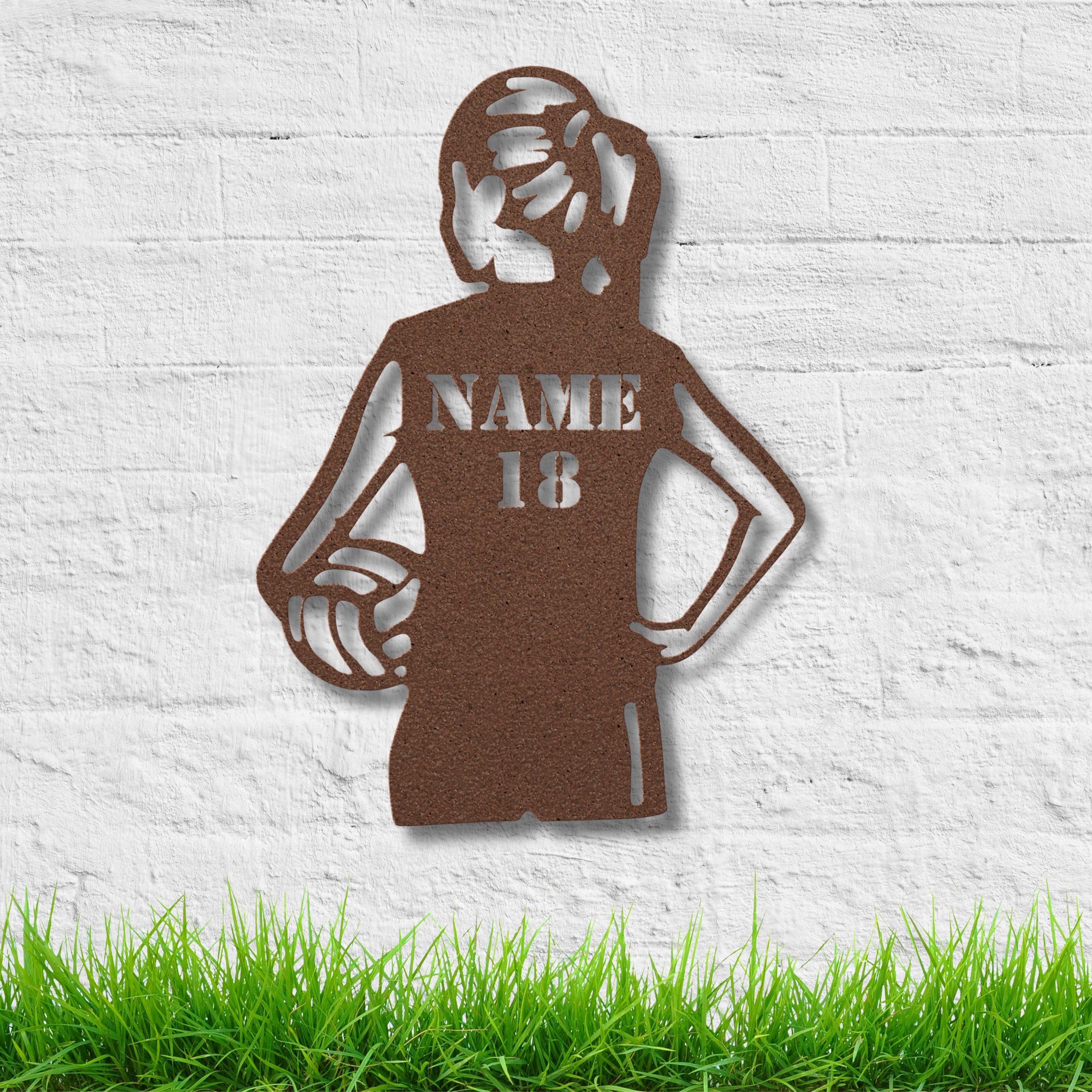 Personalized Volleyball Sign - Custom Metal Die-Cut Art | Team Gift, Female Athlete Decor