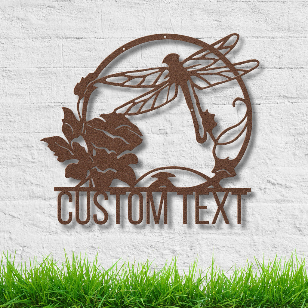 Custom Dragonfly Wall Art - Personalized Metal Garden Decor | Unique Patio Gift