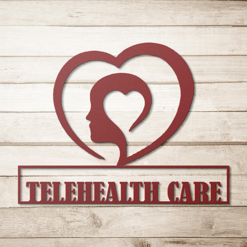 Custom Healthcare Metal Sign: Heart Logo, Clinic Decor