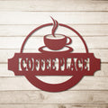 Custom Metal Coffee Shop Logo Sign: Personalized Business Decor