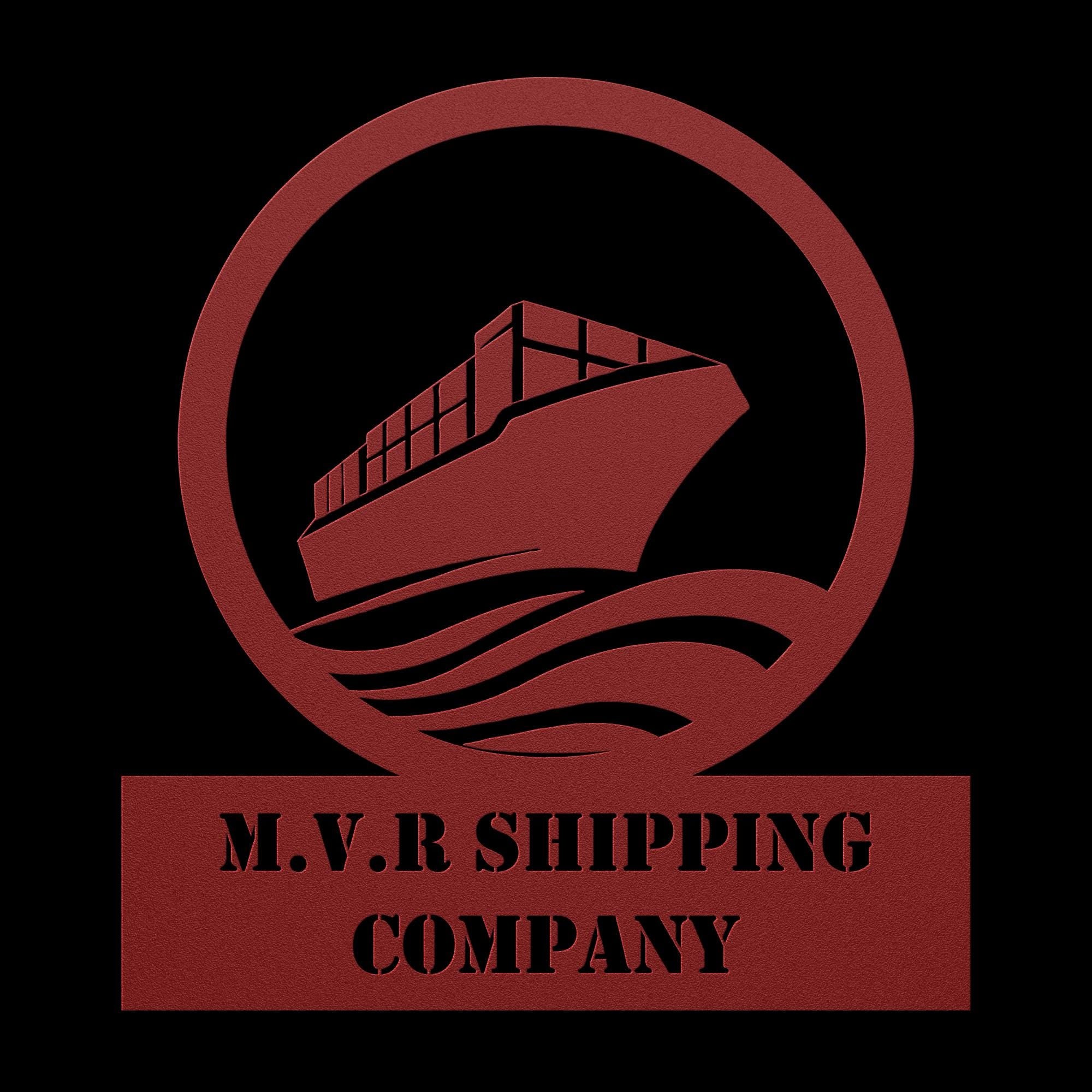 Custom Metal Business Logo Sign: Shipping Container Ship Decor