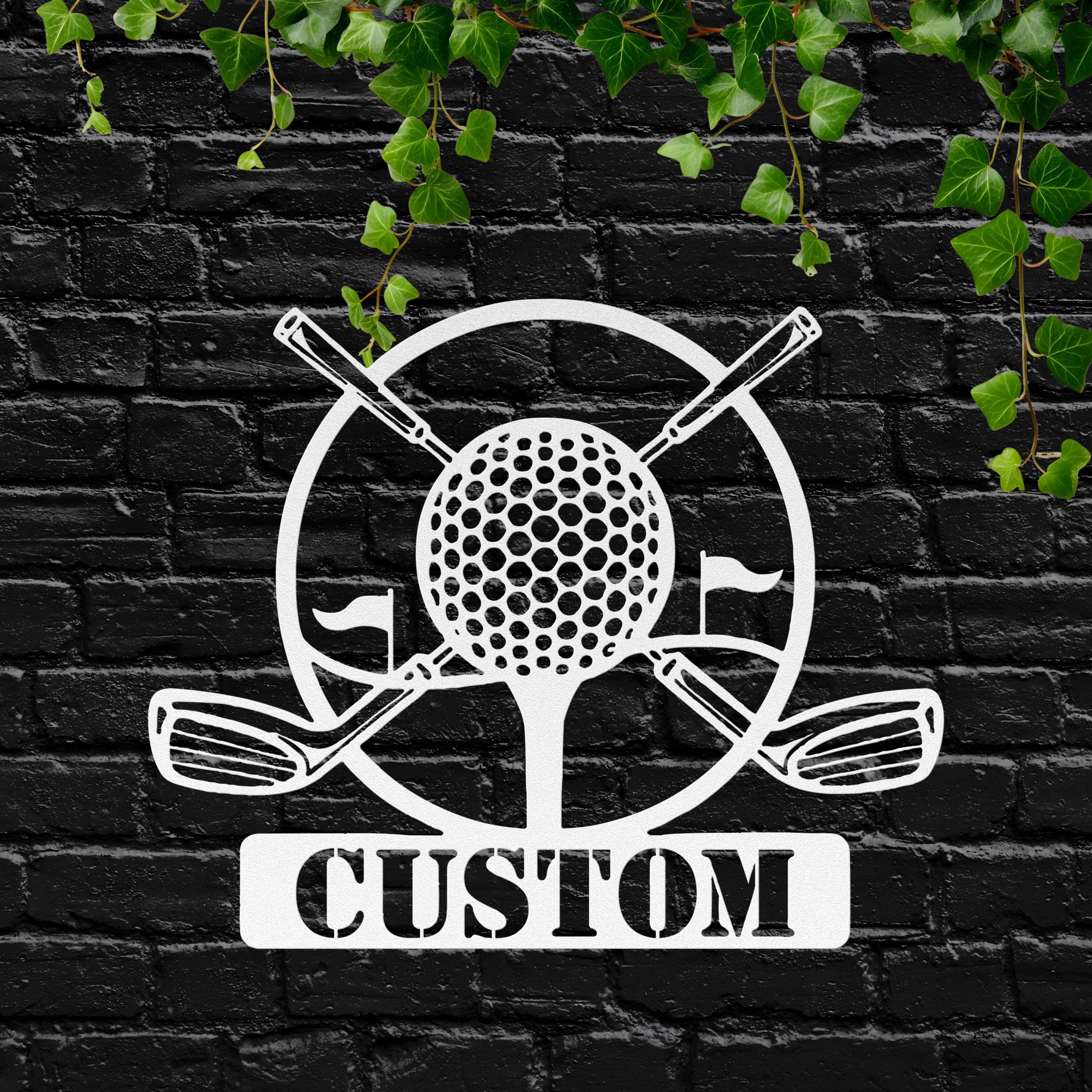 Personalized Golf Metal Sign, Golfer Man Cave Decor