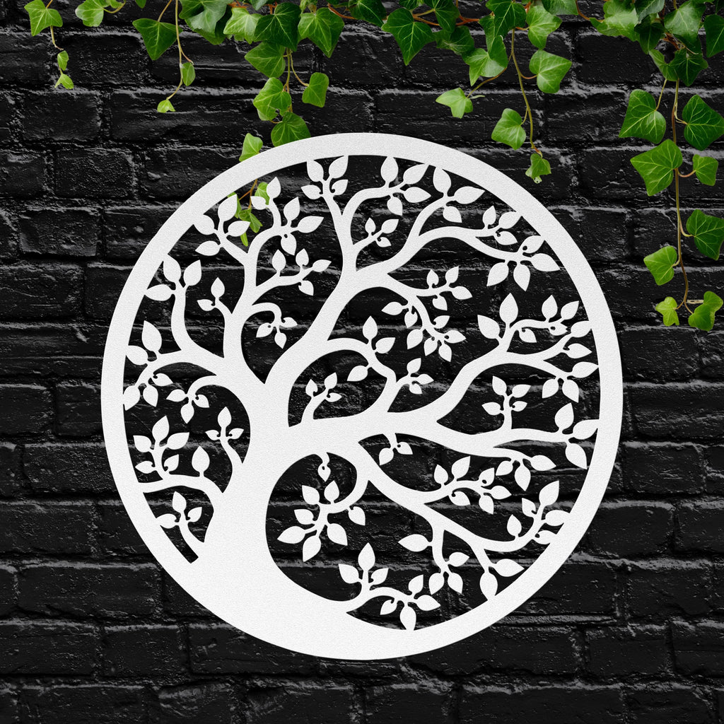 Tree of Life Metal Wall Art, Round Nature Sign, Family Roots, Home Decor