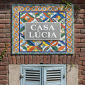 Personalized Metal Sign | Custom Outdoor Sign with Spanish Tile Art & Colorful Home Decor