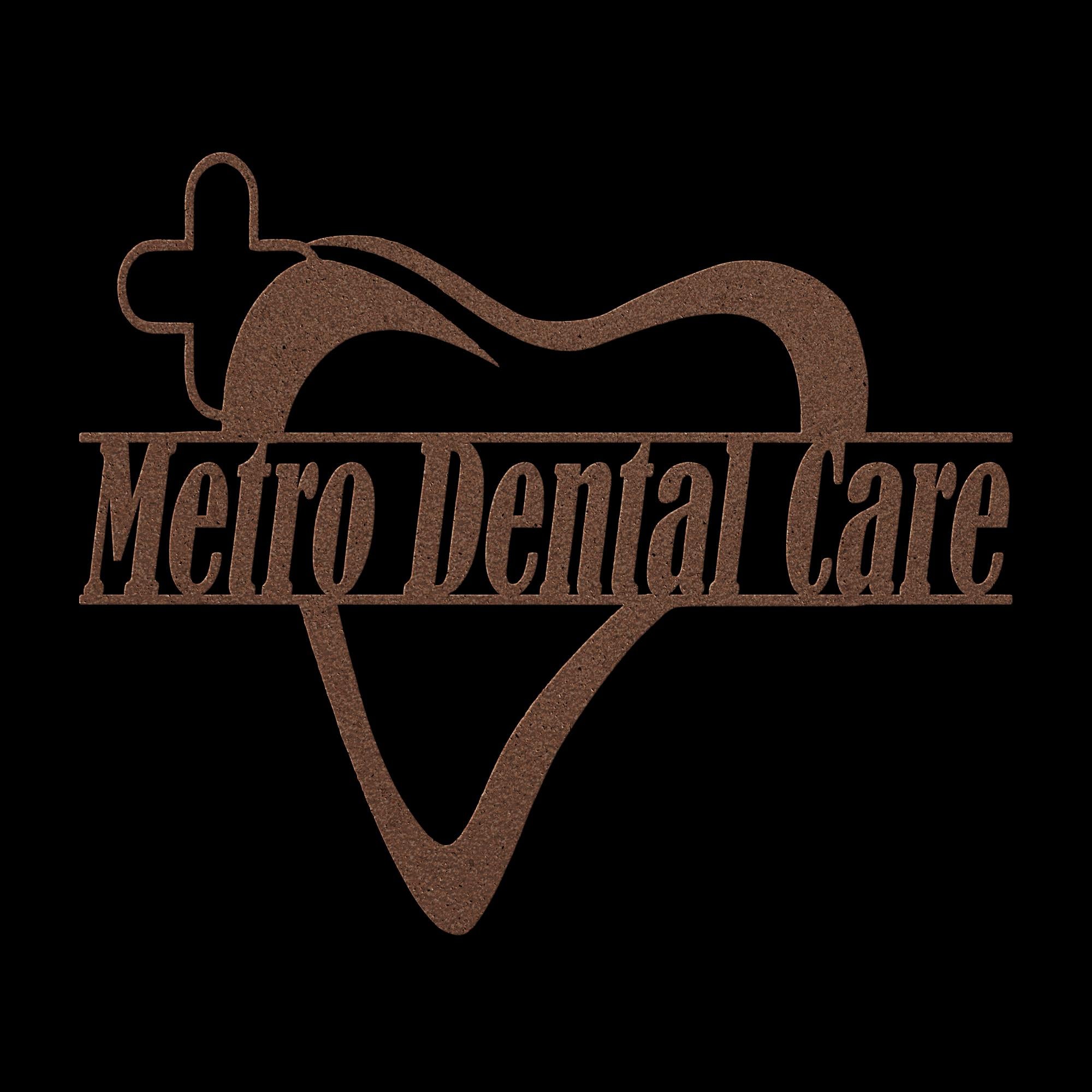 Custom Metal Business Sign – Teeth Logo, Dental Office Decor