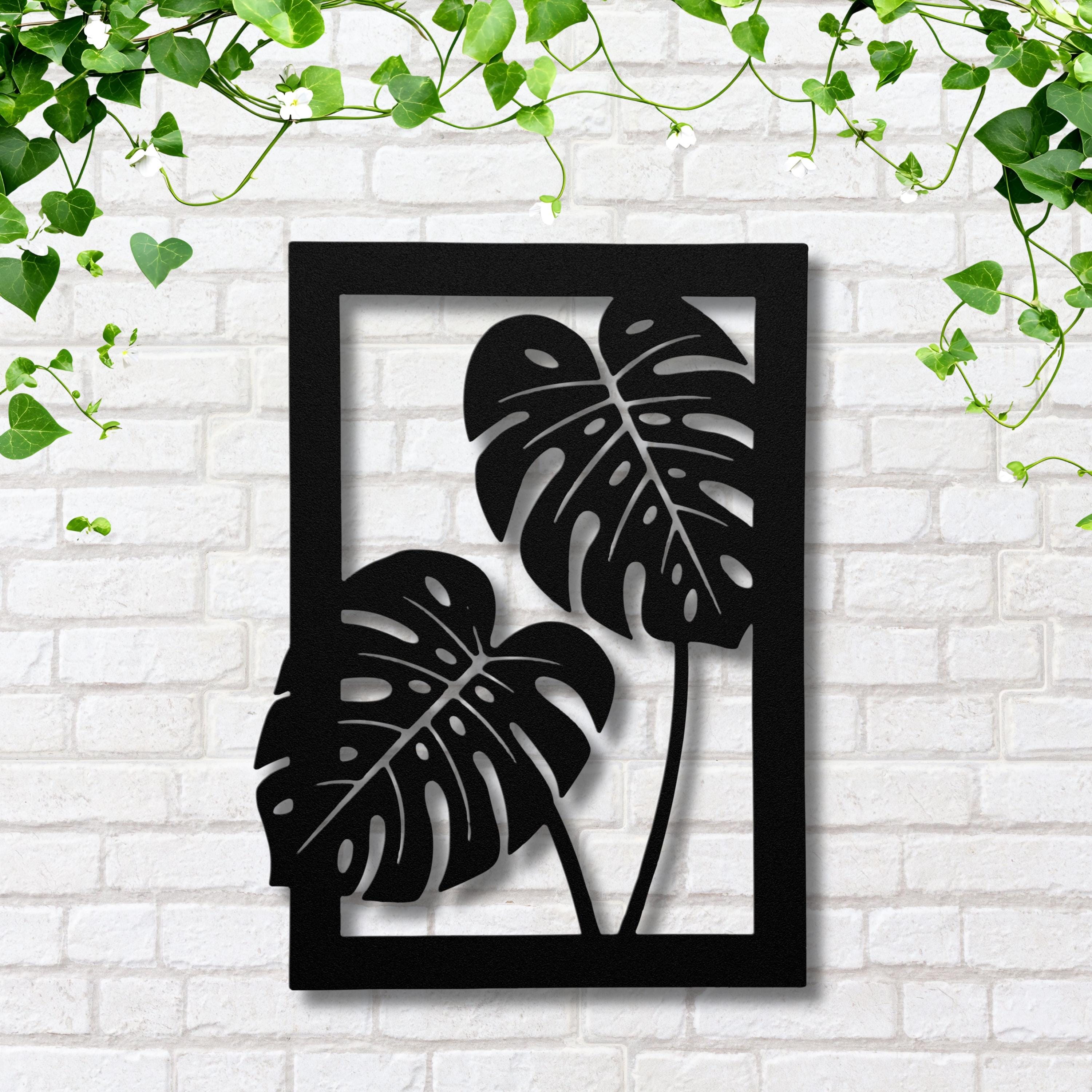 Monstera Leaf Metal Wall Art, Large Tropical Plant Sign, Boho Home Decor, Split-Leaf Philodendron, Houseplant Lover Gift