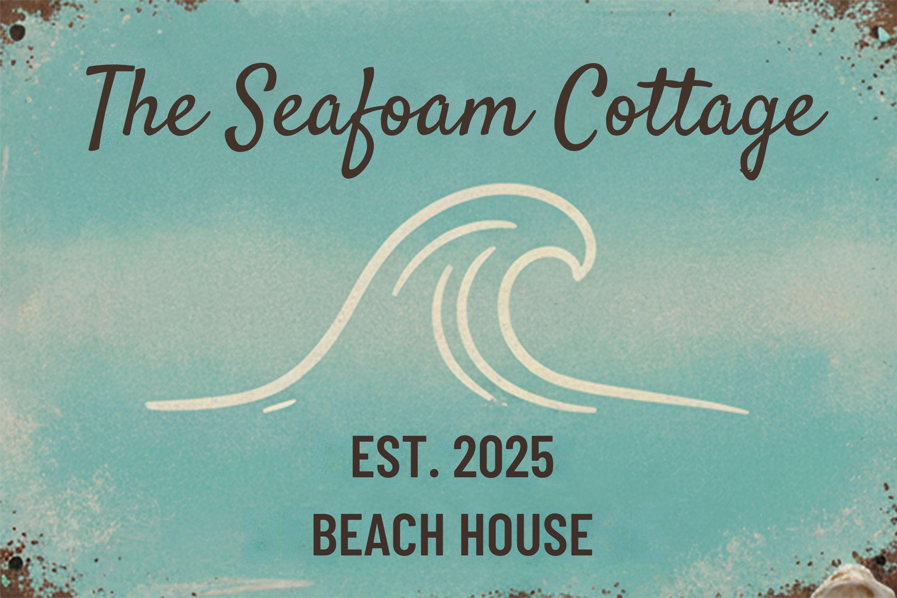 Custom Beach House Metal Sign, Coastal Decor, Ocean Housewarming Gift, Nautical Sign